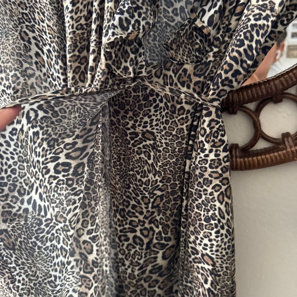 Rouje Crystale Leopard Print Wrap Dress size 38 US6 - Picture 4 of 7